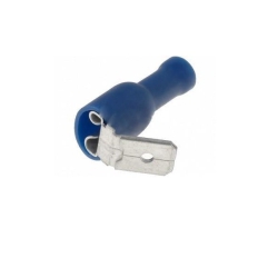 konektor F6,3/2,5mm żeński izol.peł nieb.z odczepem 100szt